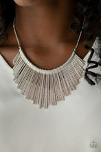 Load image into Gallery viewer, Paparazzi Accessories ⚘ Metallic Mane - Silver Necklace⚘ Flat Rate Ship $4.50 ⚘