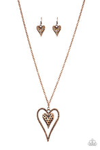 Load image into Gallery viewer, pittmanbling-and-jewelry-inc-presentshardened-hearts-copper-necklace-paparazzi-accessories
