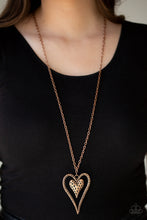 Load image into Gallery viewer, Paparazzi Accessories ⚘ Hardened Hearts - Copper Necklace⚘ Flat Rate Ship $4.50 ⚘