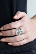 Load image into Gallery viewer, Paparazzi Accessories ⚘ Hibiscus Highland - Silver Ring⚘ Flat Rate Ship $4.50 ⚘
