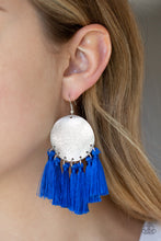 Load image into Gallery viewer, Paparazzi Accessories ⚘ Tassel Tribute - Blue Earrings⚘ Flat Rate Ship $4.50 ⚘