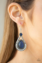 Load image into Gallery viewer, Paparazzi Accessories ⚘ Pro Glow - Blue Earrings⚘ Flat Rate Ship $4.50 ⚘