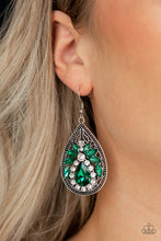 Load image into Gallery viewer, Paparazzi Accessories ⚘ Candlelight Sparkle - Green Earrings⚘ Flat Rate Ship $4.50 ⚘