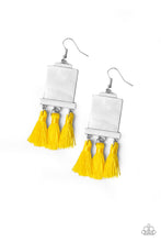 Load image into Gallery viewer, pittmanbling-and-jewelry-inc-presentstassel-retreat-yellow-earrings-paparazzi-accessories