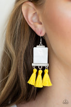 Load image into Gallery viewer, Paparazzi Accessories ⚘ Tassel Retreat - Yellow Earrings⚘ Flat Rate Ship $4.50 ⚘