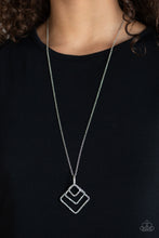 Load image into Gallery viewer, Paparazzi Accessories ⚘ Square It Up - Silver Necklace⚘ Flat Rate Ship $4.50 ⚘