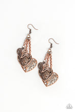 Load image into Gallery viewer, pittmanbling-and-jewelry-inc-presentsonce-upon-a-heart-copper-earrings-paparazzi-accessories