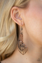Load image into Gallery viewer, Paparazzi Accessories ⚘ Once Upon A Heart - Copper Earrings⚘ Flat Rate Ship $4.50 ⚘