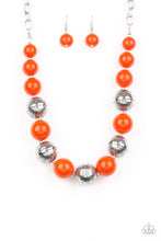Load image into Gallery viewer, pittmanbling-and-jewelry-inc-presentsfloral-fusion-orange-necklace-paparazzi-accessories
