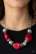 Load image into Gallery viewer, Paparazzi Accessories ⚘ Vivid Vibes - Red Necklace⚘ Flat Rate Ship $4.50 ⚘