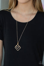 Load image into Gallery viewer, Paparazzi Accessories ⚘ Square It Up - Rose Gold Necklace⚘ Flat Rate Ship $4.50 ⚘