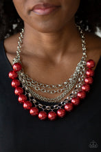 Load image into Gallery viewer, Paparazzi Accessories ⚘ One-Way WALL STREET - Red Necklace⚘ Flat Rate Ship $4.50 ⚘