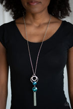 Load image into Gallery viewer, Paparazzi Accessories ⚘ Very Fort-YOU-nate - Blue Necklace⚘ Flat Rate Ship $4.50 ⚘