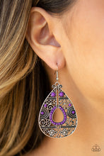 Load image into Gallery viewer, Paparazzi Accessories ⚘ Malibu Gardens - Purple Earrings⚘ Flat Rate Ship $4.50 ⚘