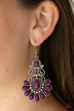 Load image into Gallery viewer, Paparazzi Accessories ⚘ Paradise Parlor - Purple Earrings⚘ Flat Rate Ship $4.50 ⚘