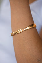 Load image into Gallery viewer, Paparazzi Accessories ⚘ Glittering Grit - Gold Bracelet⚘ Flat Rate Ship $4.50 ⚘