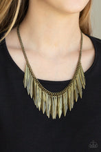 Load image into Gallery viewer, Paparazzi Accessories ⚘ The Thrill-Seeker - Brass Necklace⚘ Flat Rate Ship $4.50 ⚘