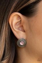 Load image into Gallery viewer, Paparazzi Accessories ⚘ Fine Flora - Pink Post Earrings⚘ Flat Rate Ship $4.50 ⚘