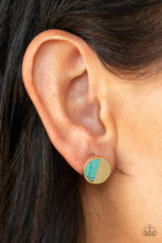 Load image into Gallery viewer, Paparazzi Accessories ⚘ Marble Minimalist - Blue Post Earrings⚘ Flat Rate Ship $4.50 ⚘