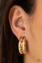 Load image into Gallery viewer, Paparazzi Accessories ⚘ Ringing in Radiance - Gold Clip-On⚘ Flat Rate Ship $4.50 ⚘
