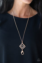 Load image into Gallery viewer, Paparazzi Accessories ⚘ Square It Up - Gold Lanyard⚘ Flat Rate Ship $4.50 ⚘