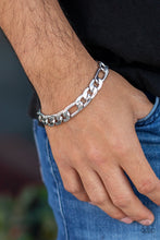 Load image into Gallery viewer, Paparazzi Accessories ⚘ Home Team - Silver Mens Bracelet⚘ Flat Rate Ship $4.50 ⚘