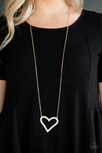 Load image into Gallery viewer, Paparazzi Accessories ⚘ Pull Some HEART-strings - Gold Necklace⚘ Flat Rate Ship $4.50 ⚘