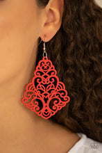 Load image into Gallery viewer, Paparazzi Accessories ⚘ Powers of ZEN - Red Earrings⚘ Flat Rate Ship $4.50 ⚘
