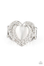 Load image into Gallery viewer, pittmanbling-and-jewelry-inc-presentswhat-the-heart-wants-white-ring-paparazzi-accessories