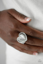 Load image into Gallery viewer, Paparazzi Accessories ⚘ What The Heart Wants - White Ring⚘ Flat Rate Ship $4.50 ⚘