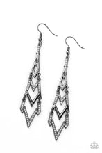 Load image into Gallery viewer, brought-to-you-by-pbjincelectric-shimmer-black-earrings-paparazzi-accessories