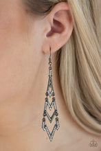 Load image into Gallery viewer, Paparazzi Accessories ❋Electric Shimmer - Black Earrings❋ Flat Rate Ship $4.50❋