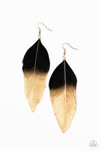 Load image into Gallery viewer, brought-to-you-by-pbjincfleek-feathers-black-earrings-paparazzi-accessories