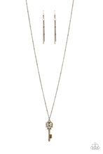 Load image into Gallery viewer, pittmanbling-and-jewelry-inc-presentsthe-magic-key-brass-necklace-paparazzi-accessories