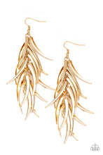 Load image into Gallery viewer, brought-to-you-by-pbjinctasseled-talons-gold-earrings-paparazzi-accessories
