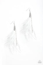 Load image into Gallery viewer, brought-to-you-by-pbjincshowstopping-showgirl-white-earrings-paparazzi-accessories
