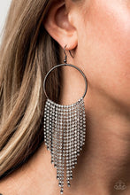 Load image into Gallery viewer, Paparazzi Accessories ❋Streamlined Shimmer - Black Earrings❋ Flat Rate Ship $4.50❋
