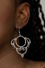 Load image into Gallery viewer, Paparazzi Accessories ❋Metallic Macrame - Silver Earrings❋ Flat Rate Ship $4.50❋
