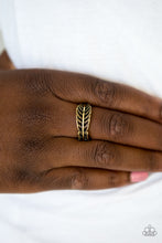 Load image into Gallery viewer, Paparazzi Accessories ⚘ Only Time QUILL Tell - Brass Ring⚘ Flat Rate Ship $4.50 ⚘
