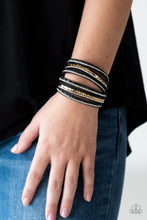 Load image into Gallery viewer, Paparazzi Accessories ⚘ Rock Star Attitude - Black Bracelet⚘ Flat Rate Ship $4.50 ⚘

