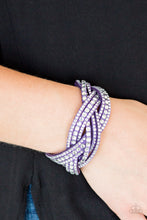 Load image into Gallery viewer, Paparazzi Accessories ⚘ Bring On The Bling - Purple Bracelet⚘ Flat Rate Ship $4.50 ⚘

