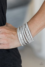 Load image into Gallery viewer, Paparazzi Accessories ⚘ Rock Star Attitude - Silver Bracelet⚘ Flat Rate Ship $4.50 ⚘
