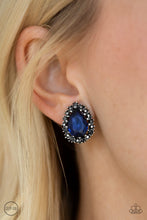 Load image into Gallery viewer, Paparazzi Accessories ⚘ Quintessentially Queen - Blue Clip-On⚘ Flat Rate Ship $4.50 ⚘

