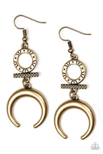 Load image into Gallery viewer, pittmanbling-and-jewelry-inc-presentsmajestically-moon-child-brass-earrings-paparazzi-accessories
