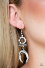 Load image into Gallery viewer, Paparazzi Accessories ⚘ Majestically Moon Child - Silver Earrings⚘ Flat Rate Ship $4.50 ⚘
