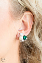 Load image into Gallery viewer, Paparazzi Accessories ⚘ Highly High-Class - Green Clip-On⚘ Flat Rate Ship $4.50 ⚘

