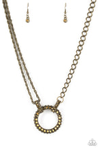 Load image into Gallery viewer, pittmanbling-and-jewelry-inc-presentsrazzle-dazzle-brass-necklace-paparazzi-accessories
