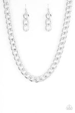 Load image into Gallery viewer, pittmanbling-and-jewelry-inc-presentsheavyweight-champion-silver-necklace-paparazzi-accessories

