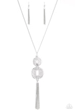 Load image into Gallery viewer, pittmanbling-and-jewelry-inc-presentstimelessly-tasseled-silver-necklace-paparazzi-accessories
