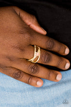 Load image into Gallery viewer, Paparazzi Accessories ⚘ Prepare To Be Dazzled! - Gold Ring⚘ Flat Rate Ship $4.50 ⚘
